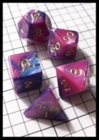 Dice : Dice - Dice Sets - Crystal Caste Origins 2007 Blue  and Pink Swirl - FA collection buy Dec 2010
